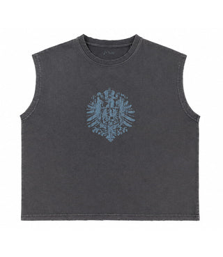 Eagle Sleeveless Tee Grey Washed