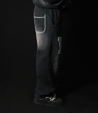 Black On Black Faded Sweatpants