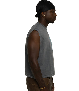 Eagle Sleeveless Tee Grey Washed