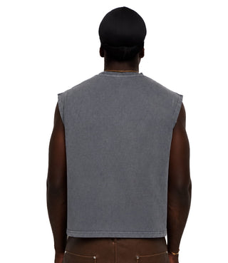 Eagle Sleeveless Tee Grey Washed