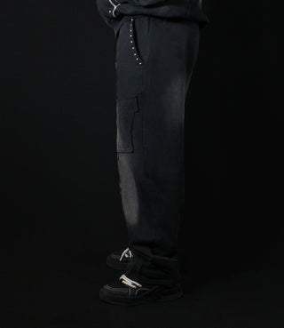 Black On Black Faded Sweatpants