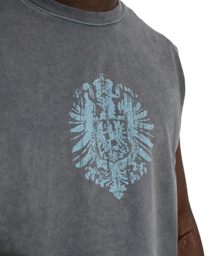 Eagle Sleeveless Tee Grey Washed